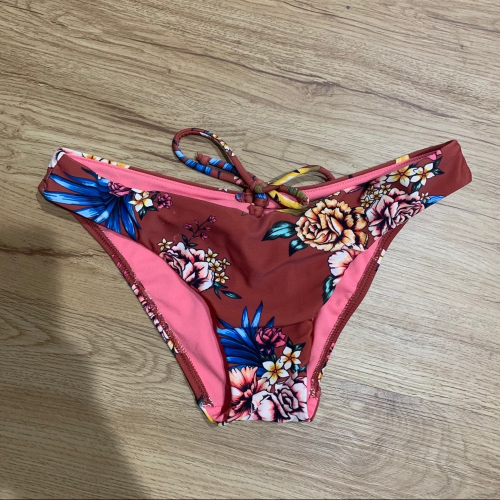 S Floral Bathing Suit Bottoms